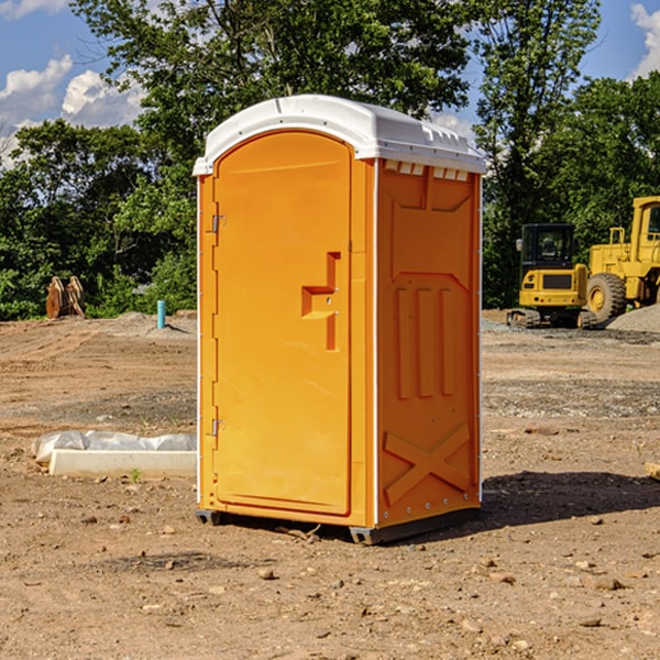 how often are the portable restrooms cleaned and serviced during a rental period in Dalton NE